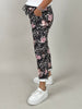 Velours-Hose mit Blumenprint