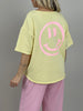 Sweatshirt Smiley Kurzarm in Gelb