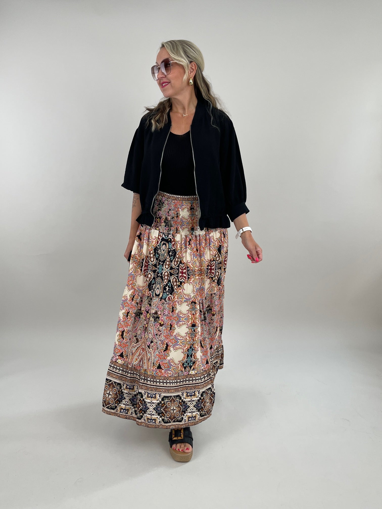 Kleid/Rock Bunt/Schwarz 2in1 Artikel 6158