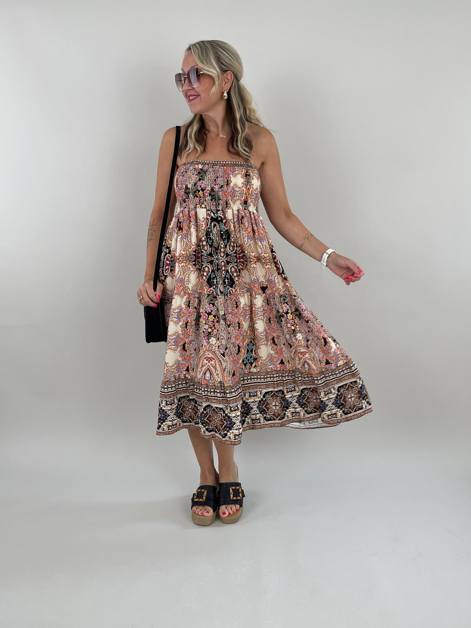Kleid/Rock Bunt/Schwarz 2in1 Artikel 6158