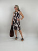 Kleid Kofferstoff Muster in Braun/Beige Artikel 6161