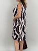 Kleid Kofferstoff Muster in Braun/Beige Artikel 6161