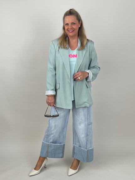 T-Shirt Iconic in Lindgrün