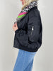 Bomber Jacke Banner in Schwarz von Rino&Pelle