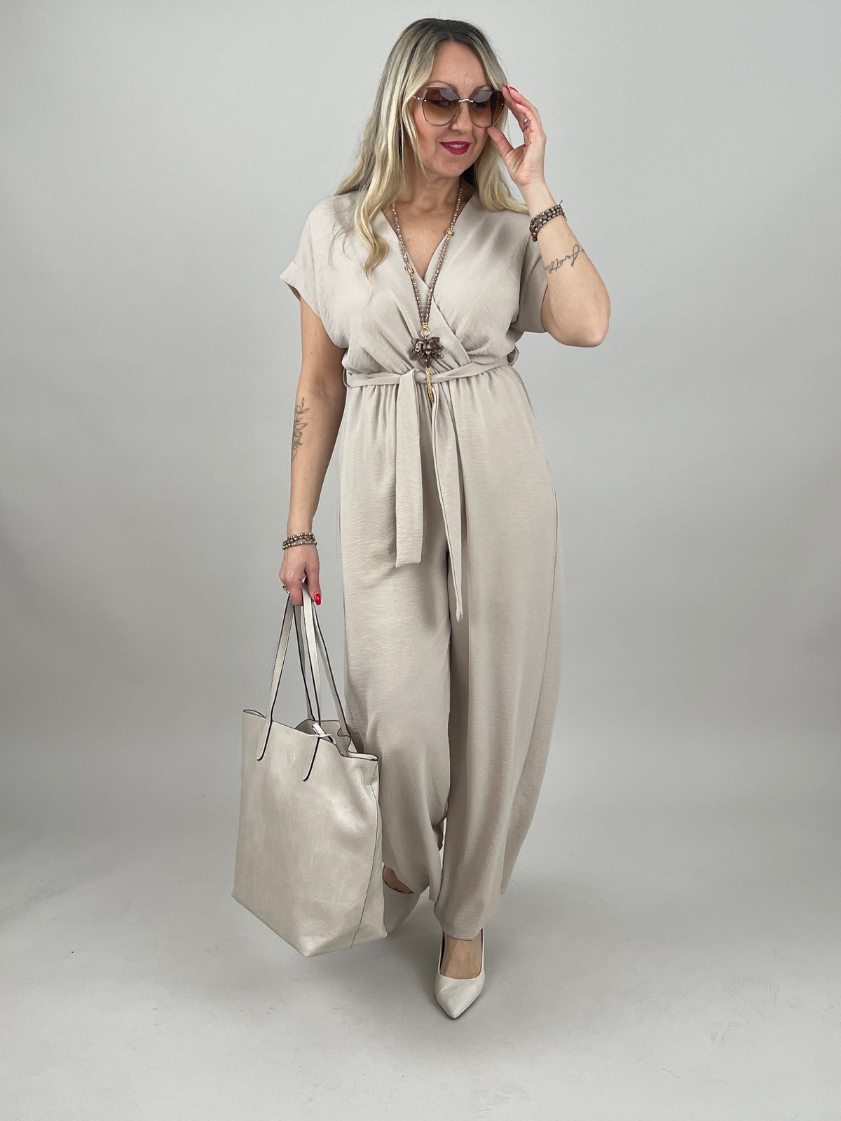 Jumpsuit Uni in Beige