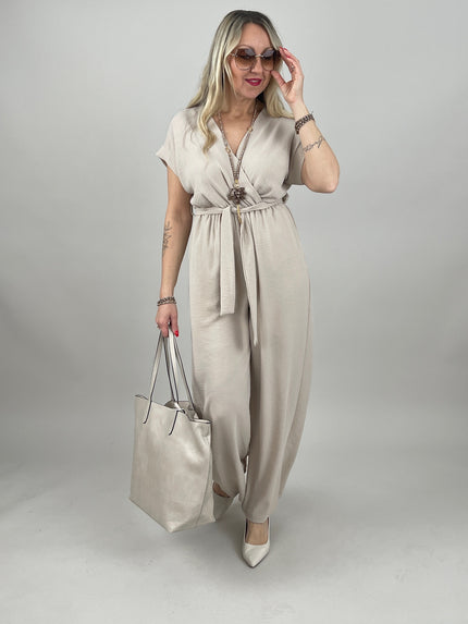 Jumpsuit Uni in Beige