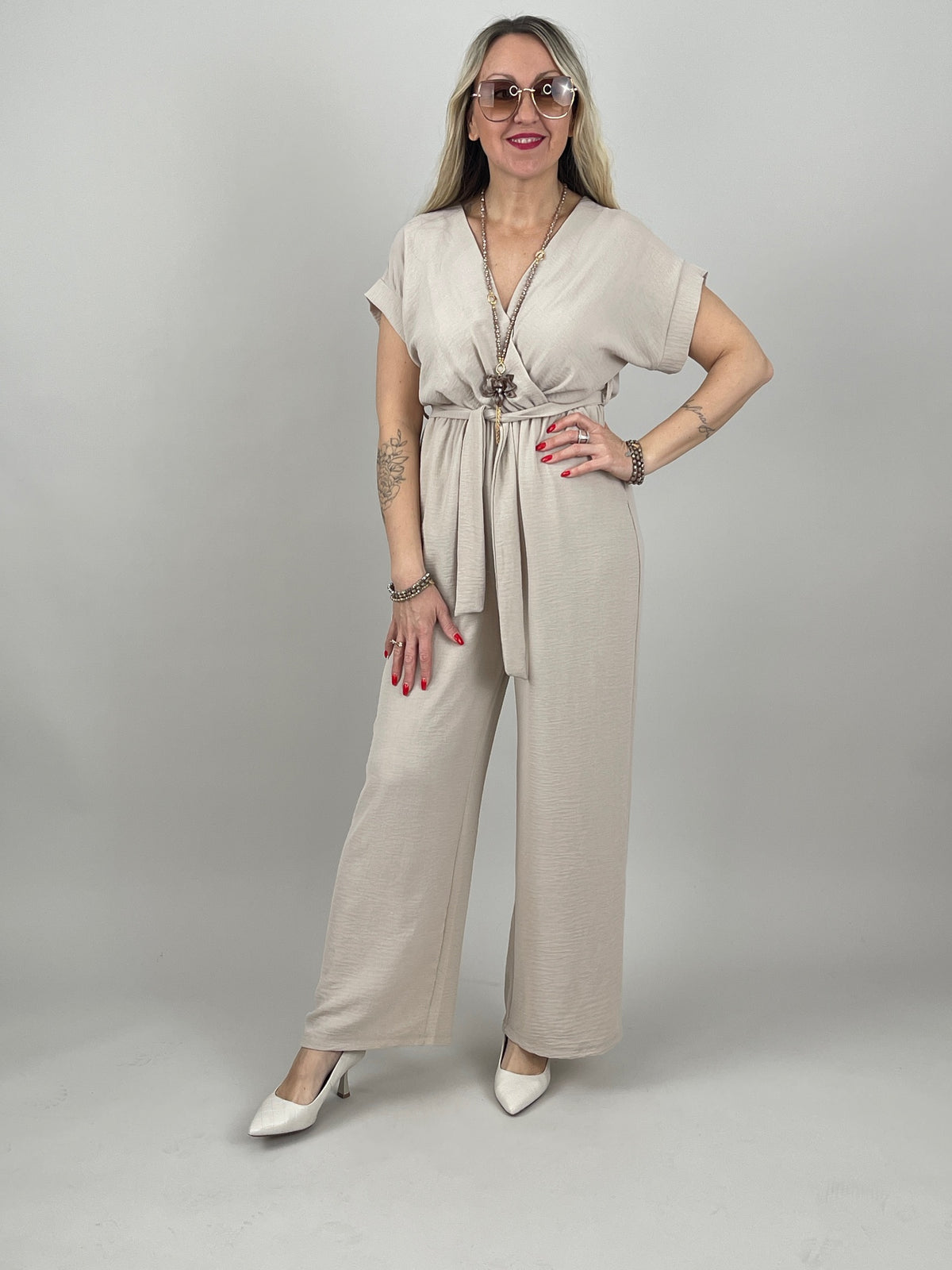 Jumpsuit Uni in Beige