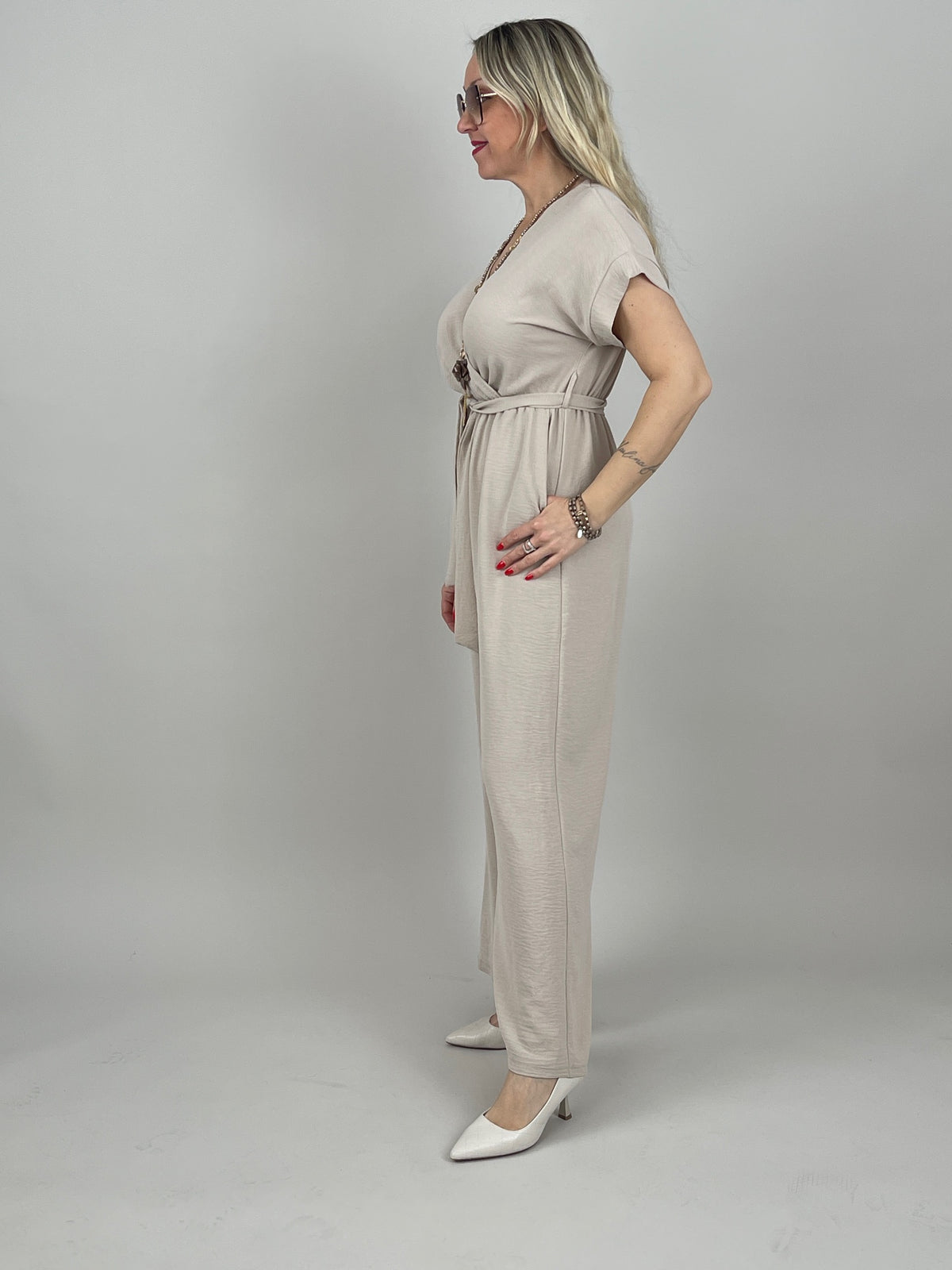 Jumpsuit Uni in Beige