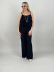 Jumpsuit Volants in Schwarz