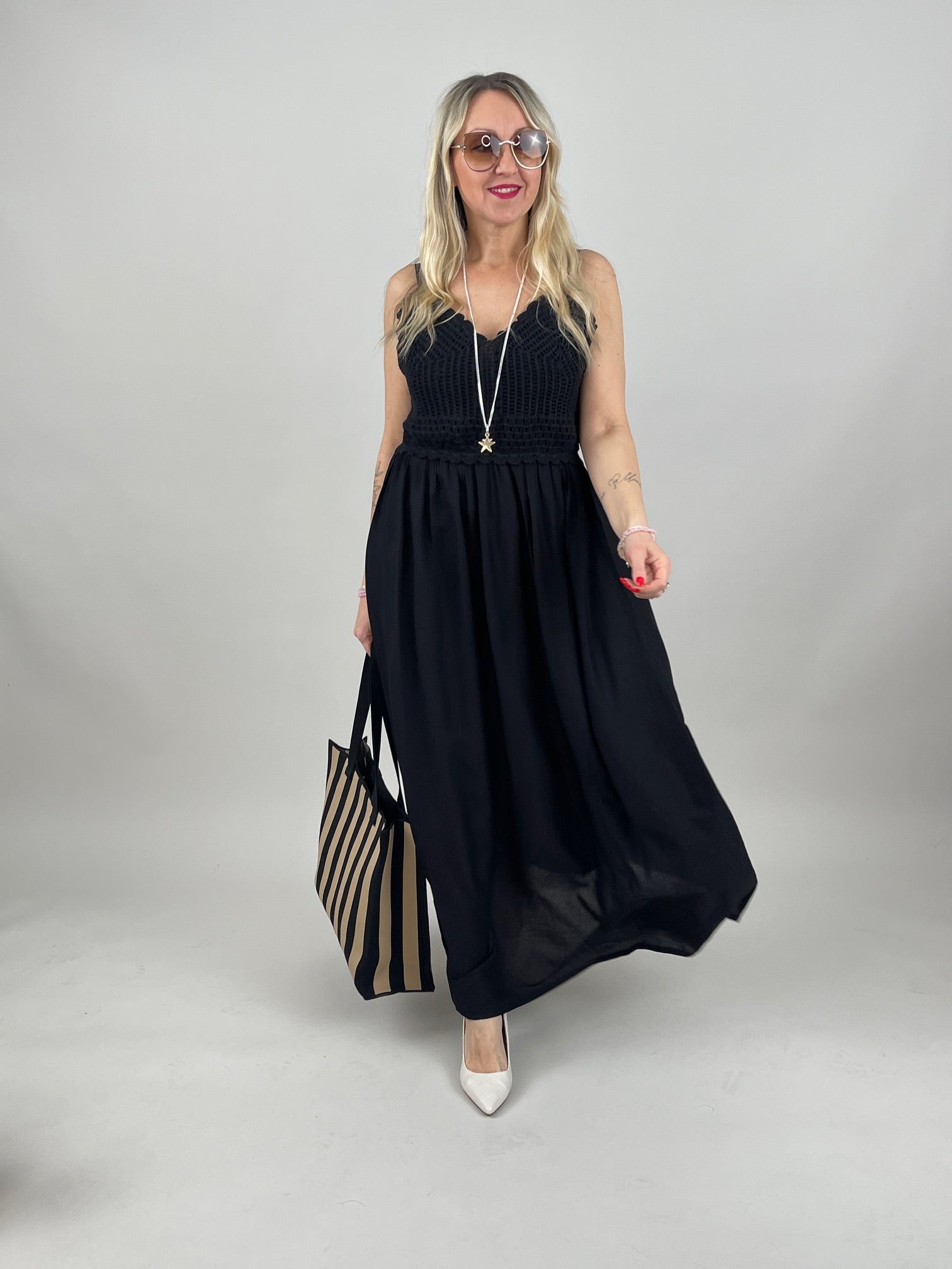 Kleid Boho in Schwarz