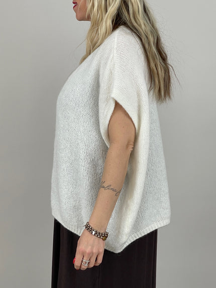 Strickweste in Offwhite