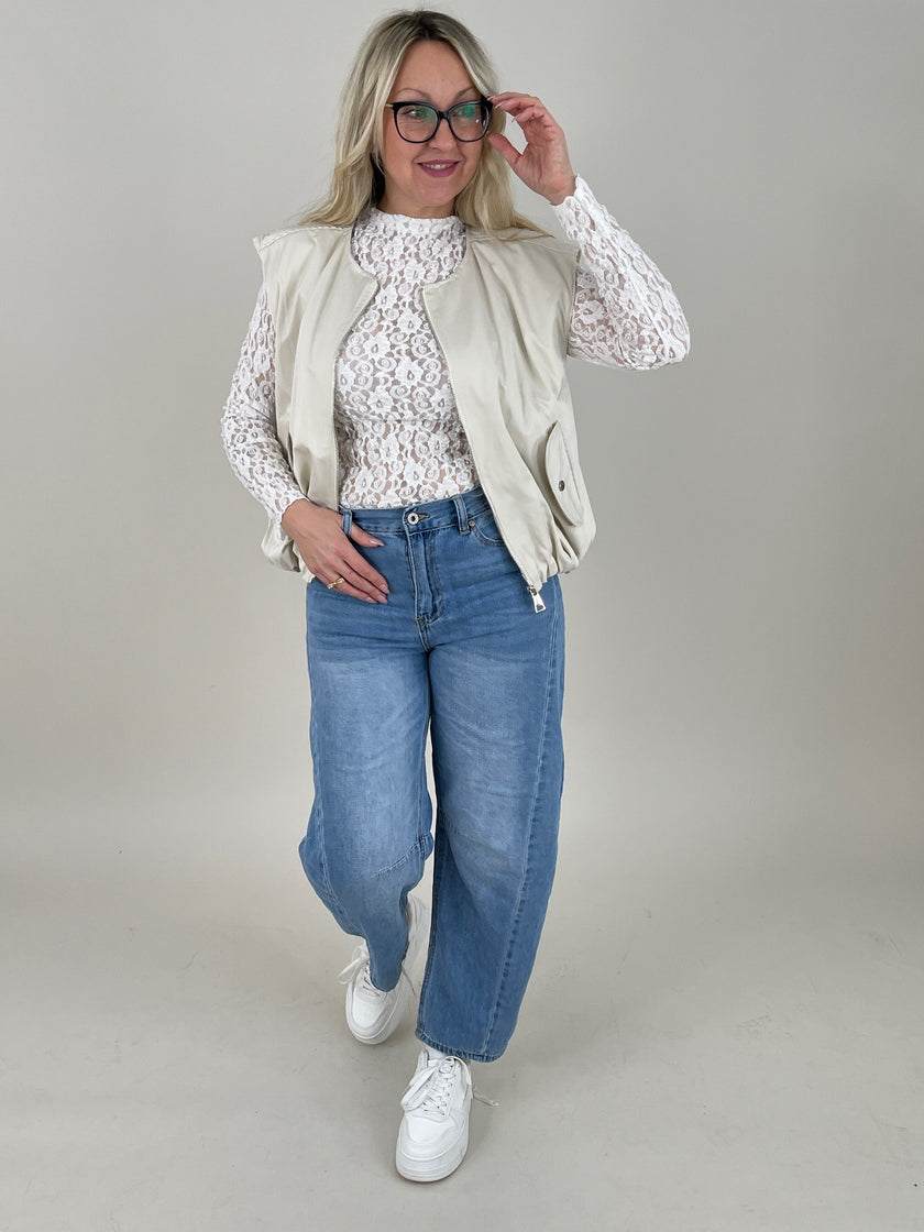 Weste in Creme