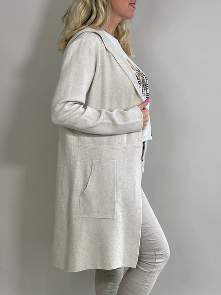 Cardigan mit Kapuze in versch. Farben Artikel 5651