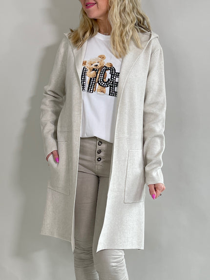Cardigan mit Kapuze in versch. Farben Artikel 5651