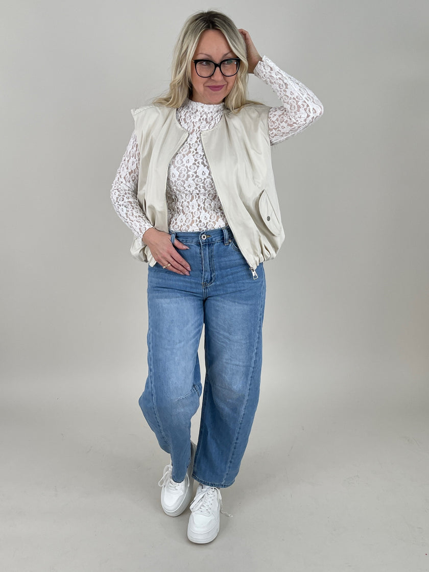 Weste in Creme