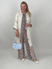 Neckholder Top Kofferstoff Wellenmuster