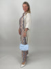 Neckholder Top Kofferstoff Wellenmuster