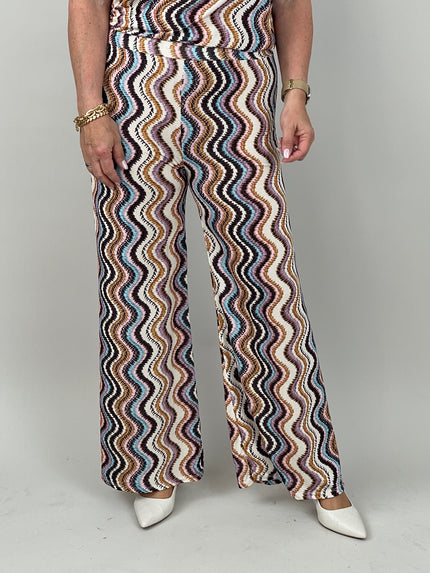 Marlene Hose Kofferstoff Wellenmuster