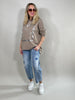 Hoodie mit Aufdruck und Steinchen in versch. Farben Artikel 5599