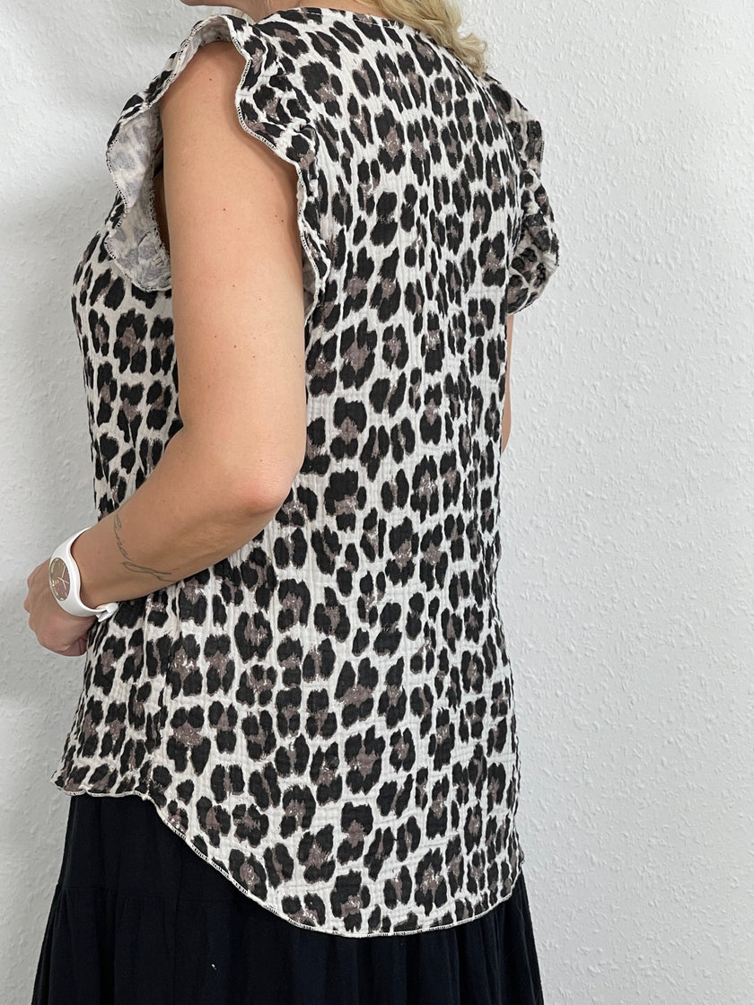 Top Musselin Leoprint in verschiedenen Farben Artikel 5006
