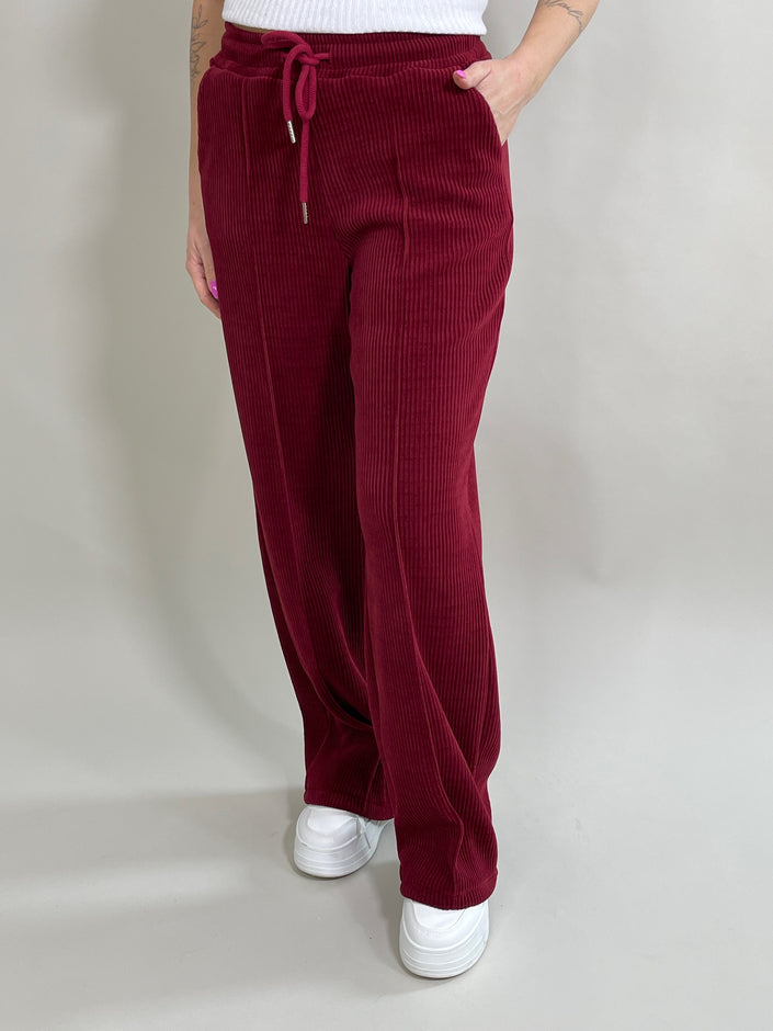 Palazzo-Hose Classic Cord in Bordeaux Artikel 5418