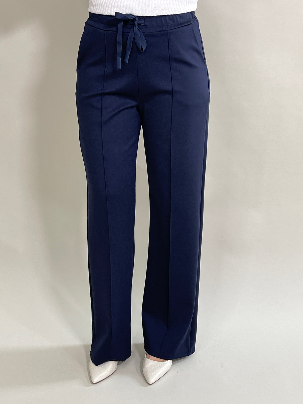 Palazzo-Hose Classic mit Bügelfalte in Marine