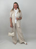 2-Teiler Leinen in Beige