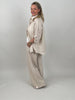 2-Teiler Leinen in Beige