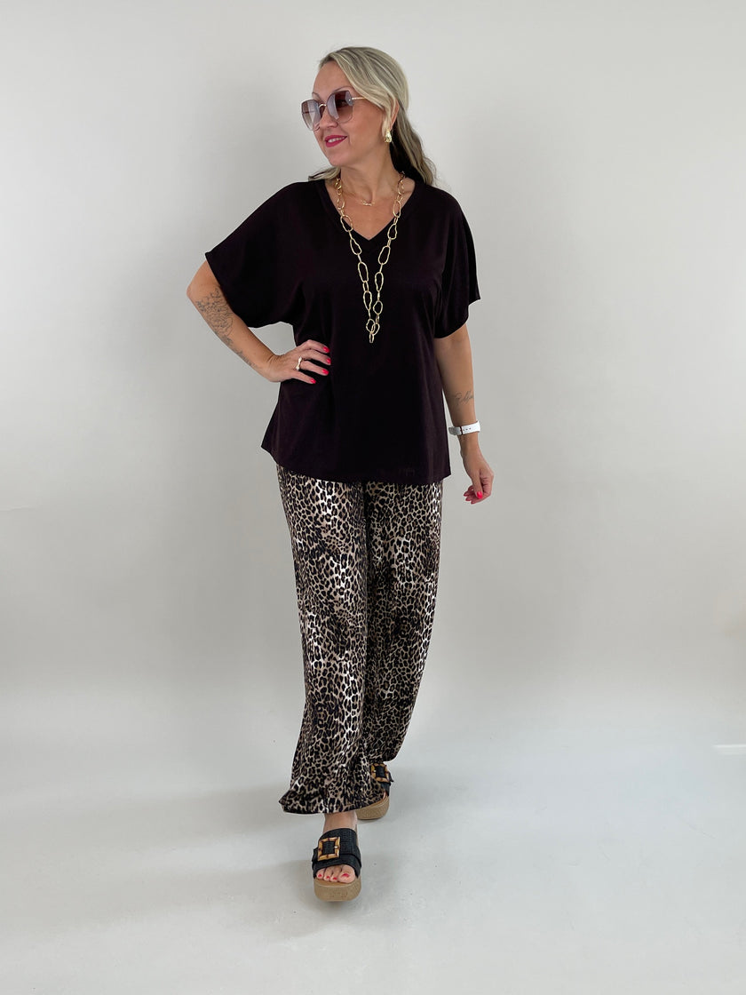 Shirt Glitzer in Mokka Artikel 6173