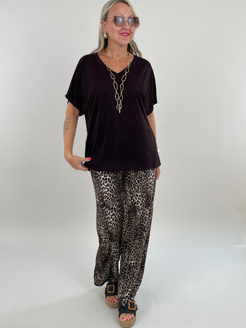 Shirt Glitzer in Mokka Artikel 6173