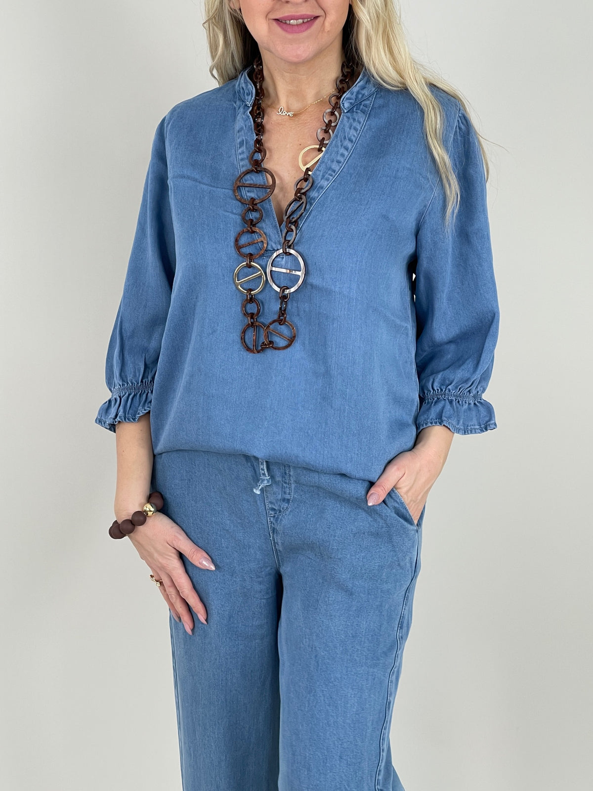 Blusenshirt Jeans-Optik Kamar von Rino&Pelle