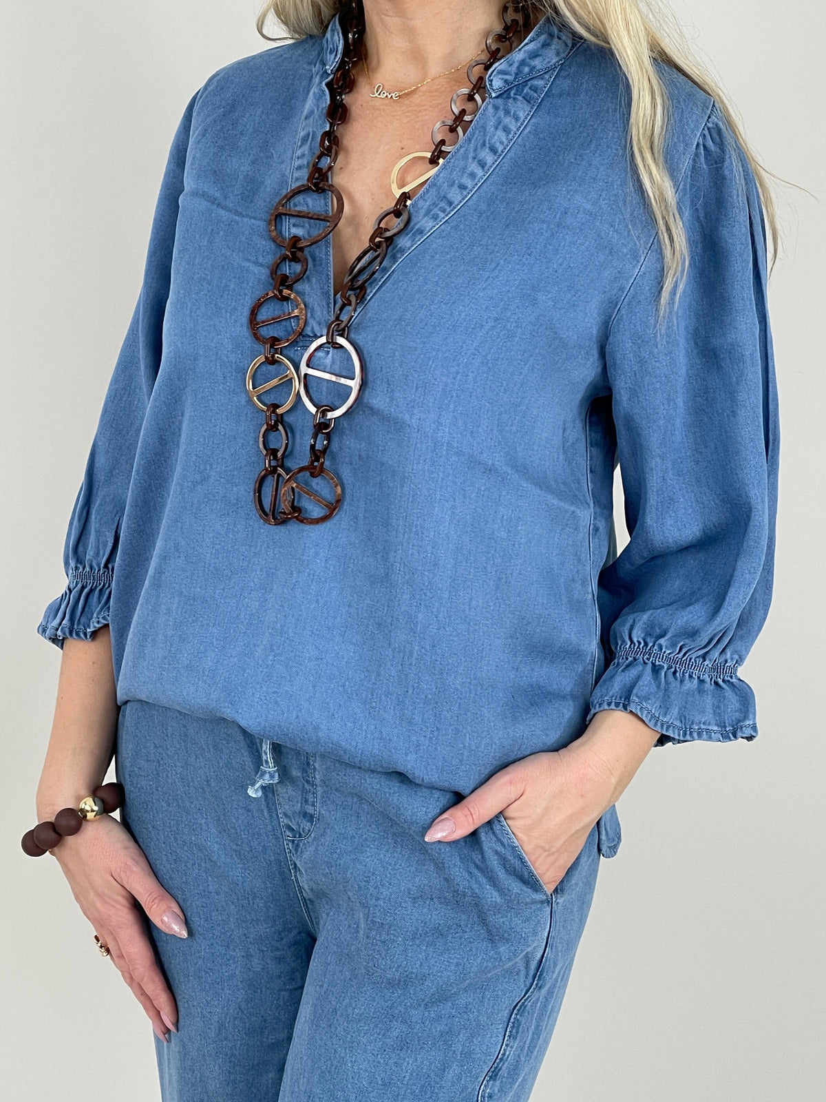 Blusenshirt Jeans-Optik Kamar von Rino&Pelle