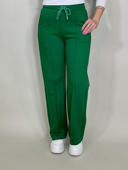 Palazzo-Hose Classic mit Bügelfalte in Grün Artikel 3508