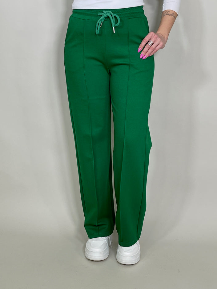 Palazzo-Hose Classic mit Bügelfalte in Grün Artikel 3508