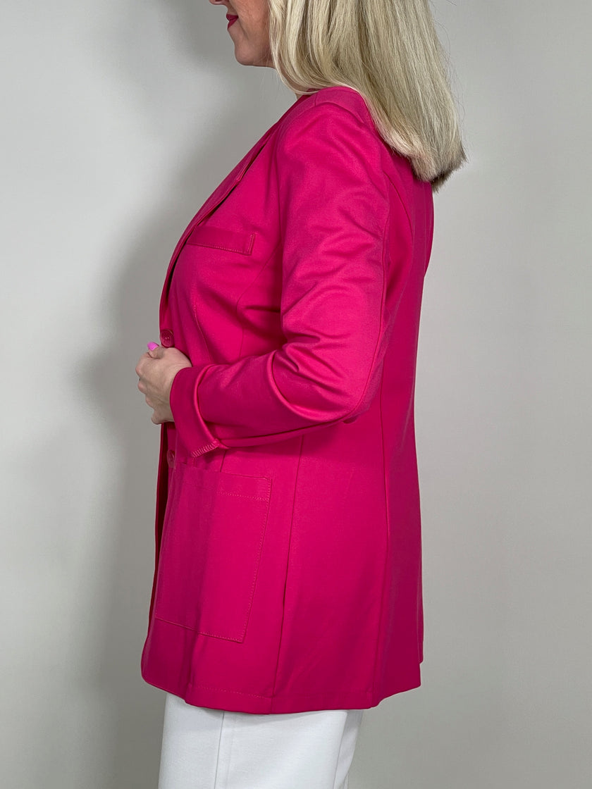 Longblazer Classic mit Taschen in Fuchsia Artikel 3996