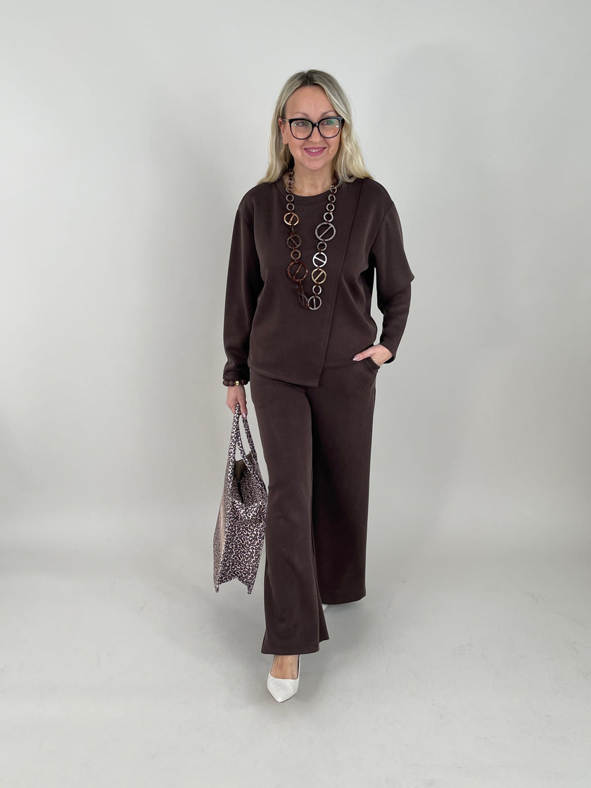 Sweatshirt Soft in Dunkelbraun Art. 6760