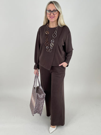 Sweatshirt Soft in Dunkelbraun Art. 6760