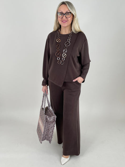 Sweatshirt Soft in Dunkelbraun Art. 6760