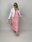 Kleid Musselin in Rosa/Orange
