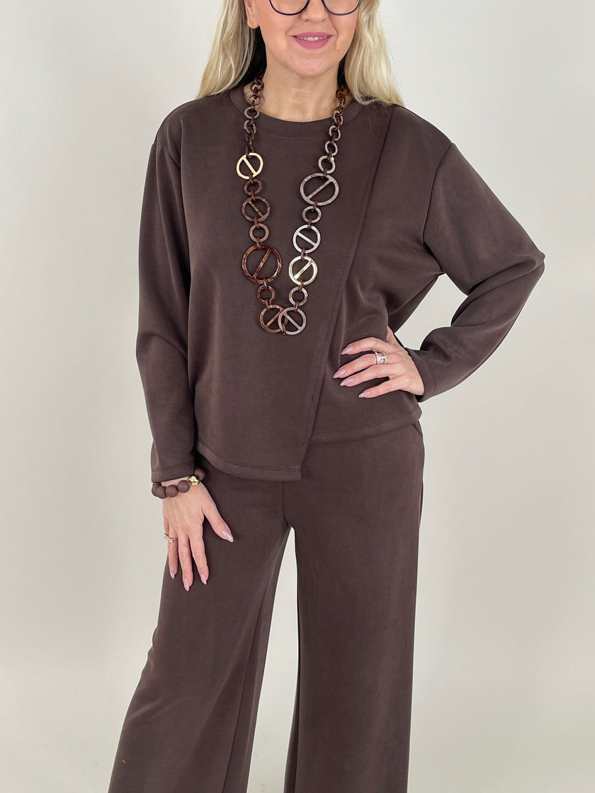 Sweatshirt Soft in Dunkelbraun Art. 6760