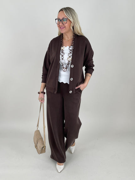 Sweatjacke Soft in Dunkelbraun Art. 6756