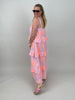 Kleid Musselin in Rosa/Orange