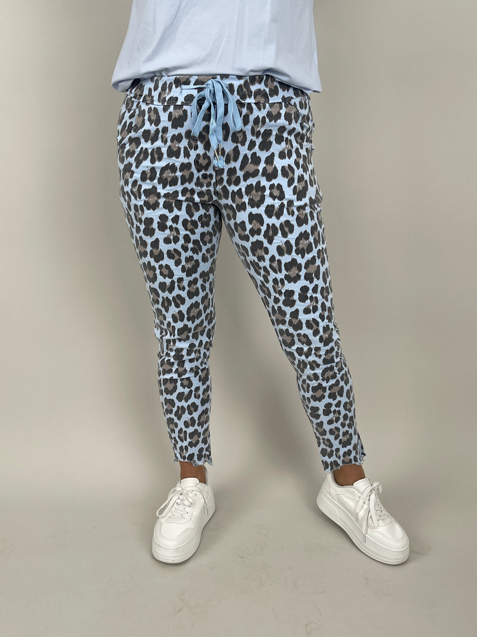 Jogpants in Leo/Hellblau Art. 7055