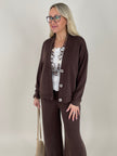 Sweatjacke Soft in Dunkelbraun Art. 6756