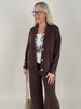 Sweatjacke Soft in Dunkelbraun