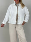 Jacke Velours in Offwhite
