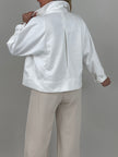 Jacke Velours in Offwhite