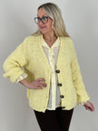 Cardigan Bouclé in Gelb