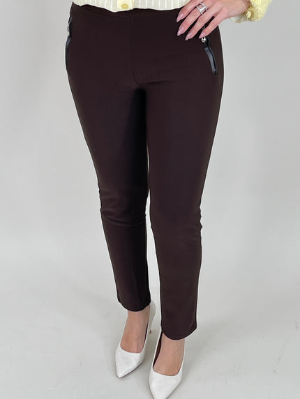Leggings mit Taschen in Mokka Art. 6765