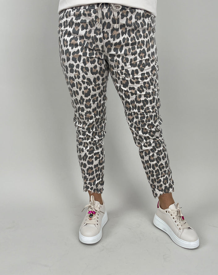 Jogpants in Leo/Beige